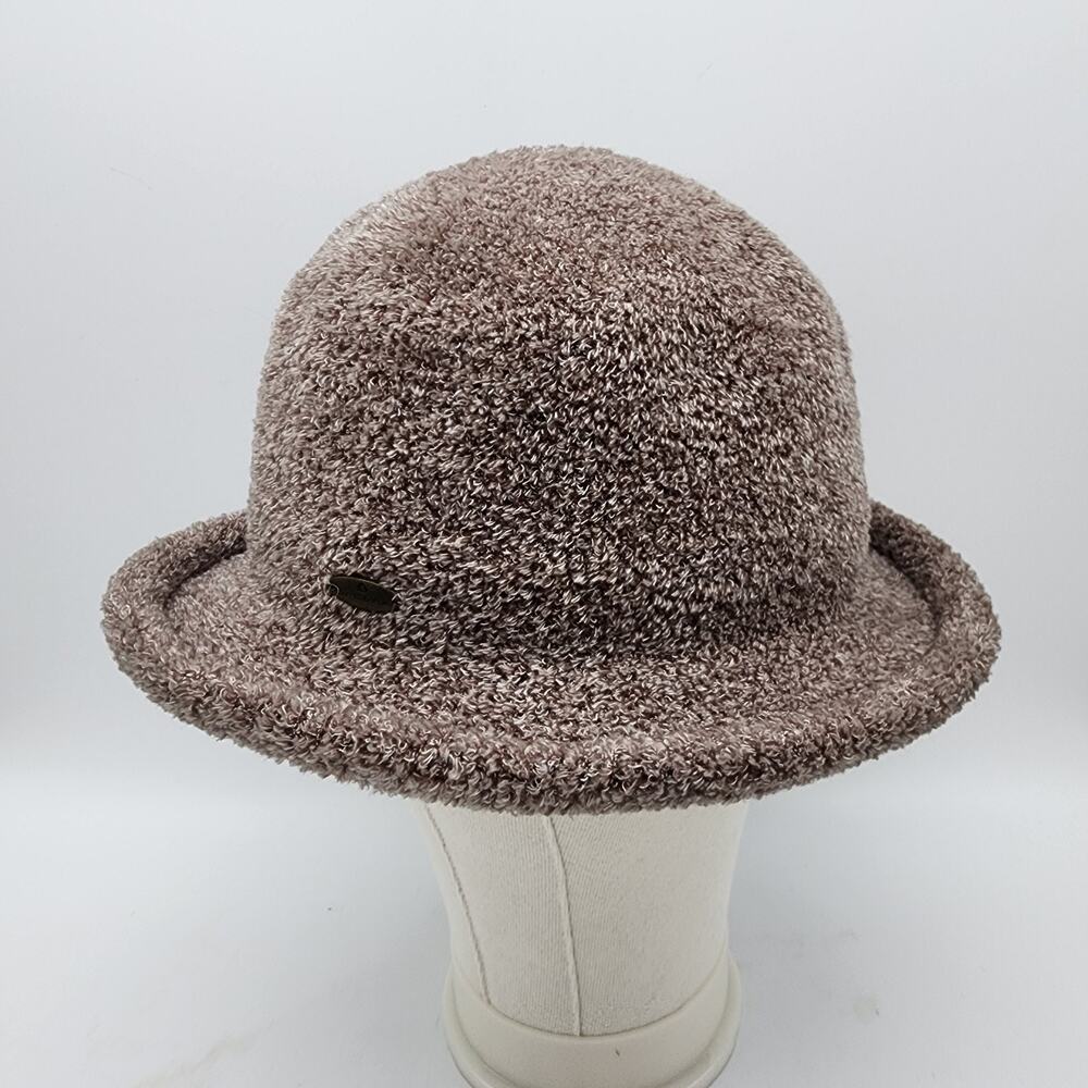 Vintage Liz Claiborne Womens Fuzzy Bucket Hat One Size Solid Beige Cloche Y2K